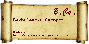 Barbuleszku Csongor névjegykártya